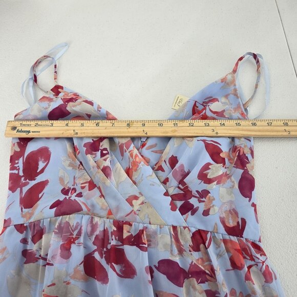 Eliza J Womens Blue Moon Floral Ruffled Asymmetrical Hem Dress Size 8 Fairycore - Picture 8 of 12